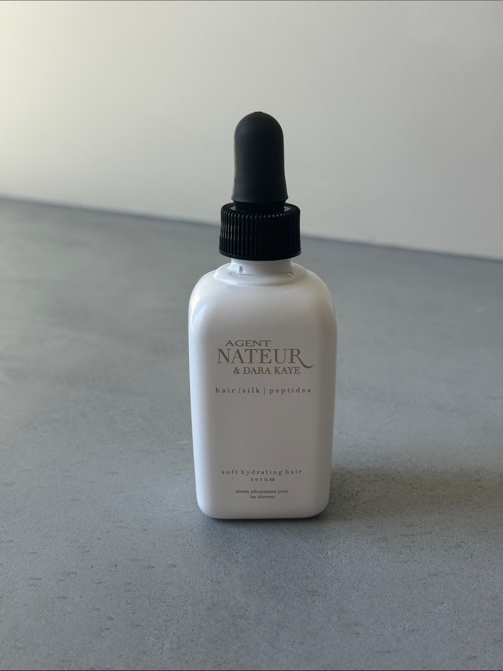 agent nateur & dara kaye hair (silk) peptides soft hydrating serum empty bottle
